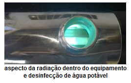 Aspecto da Radiação Dentro do Equipamento e Desinfecção de Água Potável