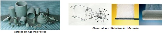 Filtros e sistemas de aeração em Aço Inox Poroso